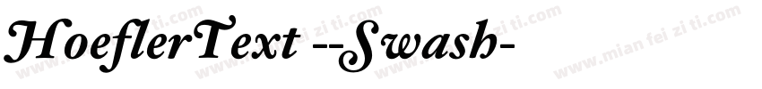 HoeflerText --Swash字体转换